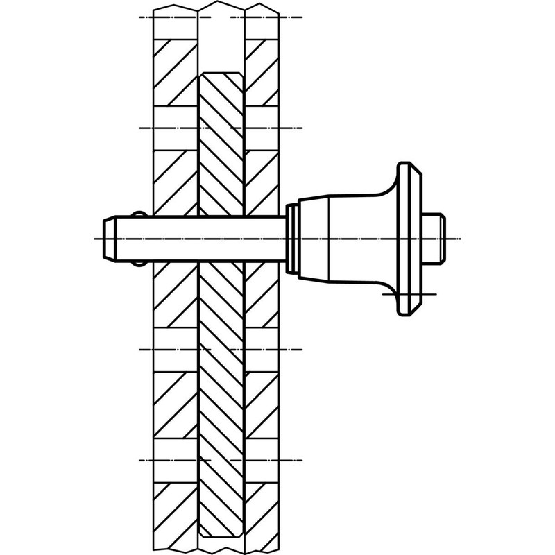 HALDER 22340.0217 Ball Lock Bolt, d1 = 5 mm /