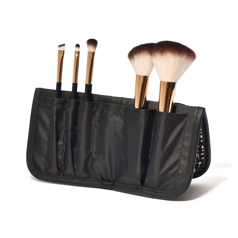 Francfranc Franc Tweed Makeup Brush Set, Black