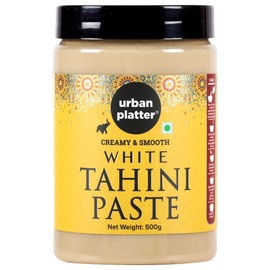 Urban Platter White Tahini Paste | Creamy & Smooth | Hulled Pure Sesame Seed Butter for Hummus, Salad Dressing, Dips & Baked Goods | 17.64 Oz/500g