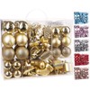 Brubaker 77-piece set Christmas tree decorations with baubles, stars, boots,