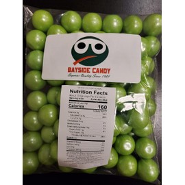 Bayside Candy Shimmer Lime Green Gumballs, 1LB