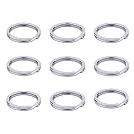 Key Rings,1 Inch Dog Tag Ring,SS304 Stainless Steel Flat Split Keychain Ring for Craft,Women and Men Car Key Rings - Pack of 20 Pcs