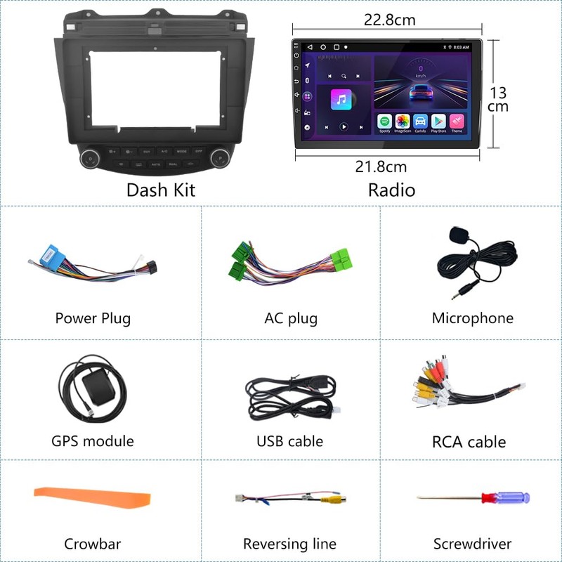 AWESAFE Android 13 Car Radio Stereo 10 inch Touch Screen