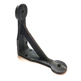Oakcrafts - Pair of Shelf Brackets Gallow Style Antique Cast Iron (4" / 100mm)