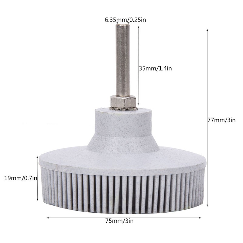 3 Inch Bristle Disc Emery Rubber Abrasive Brush Deburring Polishing
