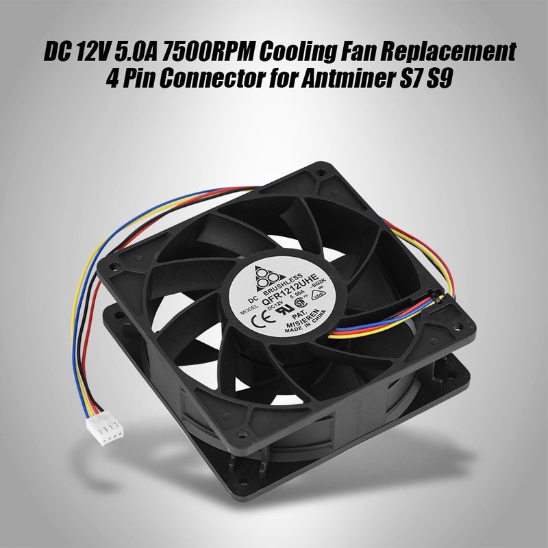 Antminer Cooling Fan,ASHATA 12V 5.0A 7500RPM Cooling Fan Replacement 4