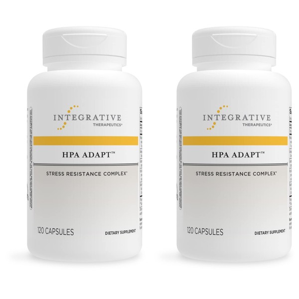 Integrative Therapeutics HPA Adapt - Supports Healthy Stress Response* - with Ashwagandha, Maca, Holy Basil & Rhodiola - Gluten Free - Soy Free - 120 Vegan Capsules - 2 Pack