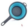 Collapsible Colander with Long Handle for Draining Pasta, Fruits and