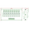 Electronics-Salon DIN Rail Mount 8 DPDT Signal Relay Interface Module.