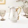 Elegance-70028-Gilt Leaf Hammered Stainless Steel Water Pitcher