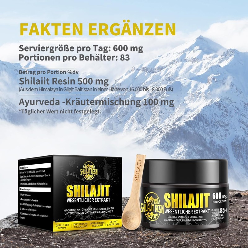 Shilajit Original Pure Himalaya 50G - Highly Concentrated Pure Shilajit