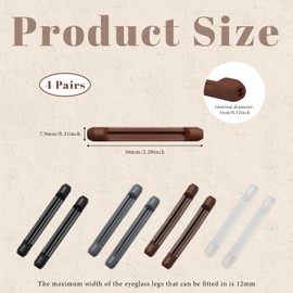 YMCLUB 4 Pairs Assorted Color Silicone Eyeglass Ear Grips,Anti-Slip Elastic Ear Grips for Sunglasses & Reading Glasses