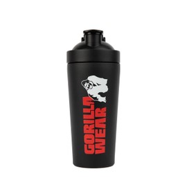 GORILLA WEAR Metal Shaker 740ml - Black | Premium Shaker | Large Capacity | Sleek Design O.S