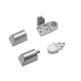 Pacific Doorware Armalite Top & Bottom Pivot Set for Commercial Storefront Door Adams Rite Style (Choose Hand and Color) (Aluminum Silver, Left Hand)