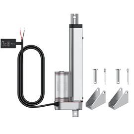 Justech 12V Heavy-Duty Linear Actuator 225LBS/1000N-6inch/150mm Silent IP65 Electric Actuator with Brackets for Electric Windows, RV Adjustments, Solar Trackers, Industrial Machinery