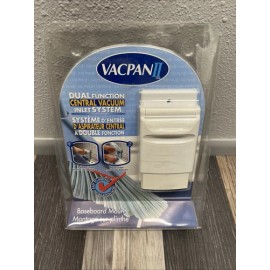 Universal VacPan By Plastiflex Dual Function Central Vacuum Inlet System Baseboard Mount