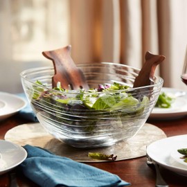 Libbey Aviva Glass Wave Serving Bowl, Large