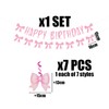 1 Piece Of Bow Birthday Flag And 6 Pieces Of