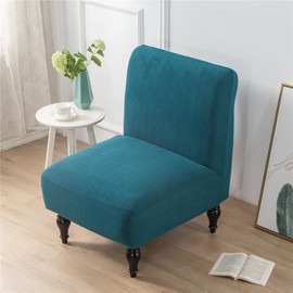 Highdi Armchair Cover Without Armrest, Accent Chair Covers Without Armrests, Jacquard Suede Removable Washable Armchair Throws, Stretch Armchair Protector for Hotel, Cafe, Living Room (Blue Lake)