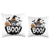 Black Labrador Retriever Witch Hat Bats Spooky Pumpkin Boo! Throw