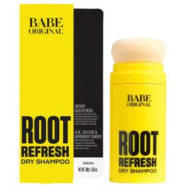 BABE ORIGINAL Root Refresh Dry Shampoo Powder for Clean & Volumized Hair| Instantly Absorb Oil & Odor | Aerosol-Free & Talc-Free | Travel-Friendly | Nourish Scalp with Aloe Vera, Caffeine & Arrowroot