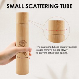 Set of 4 Biodegradable Bamboo Scattering Urn for Human Ashes, Eco-Friendly 9''x2'' Small Urn for Adult, male,female,Pet, Cat, Dog Cremation Ashes - Tree of Life
