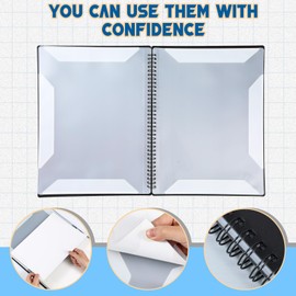 Marspark Sheet Music Folder, 20 Sleeves Display 40 Pages Spiral Binder Organizer for Music Stand, Fits A4 Letter Size 8.5 x 11 Inch Spiral Notebook Binder Organizer(Black)