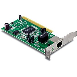 TRENDnet 32-bit 10/100/1000 Mbps Gigabit Low Profile PCI Adapter, Up to 2000Mbps Speed in Full-Duplex, Built-in FIFO (8K/64K) Buffers, TEG-PCITXRL
