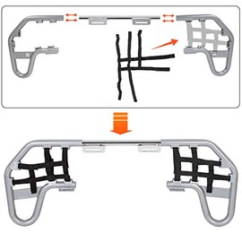 Aluminum Nerf Bars Silver w/Black Nets Fits Honda TRX 250EX 2001-2014