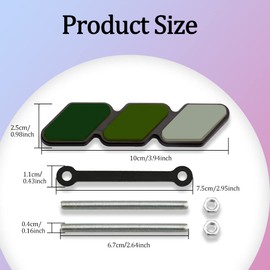 TRD Grille Decor Badge, Tri-Color Grille Insert Trims, Tri-Color Grille Badge Emblem Decoration Accessories Car Truck Label Fit for Tacoma 4Runner Tundra Sequoia Rav4 Highlander (Green)