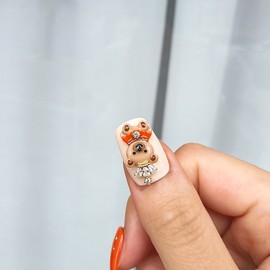 Her Bear Handmade Nail Tips - Ballerina M / 헤르 베어 수제네일팁 - 발레리나M