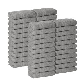 STF Linen Hand Towels (Pack of 40) Grey Economy Towels Salon Towels - 100% Cotton Spa Towels – 16 x 27 Inches Highly Absorbable, Facial Towels Gym Towels, Hair Towels Face Towels Bulk