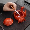 WAIT FLY Crab Ceramic Ashtray with Lid, Cute Cigar Ashtray