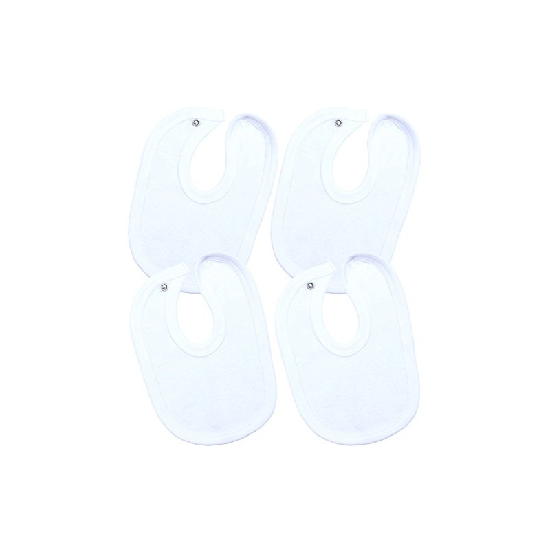 BabyPrem Premature Baby Bibs 4 Pack Terry Snap on Clothes
