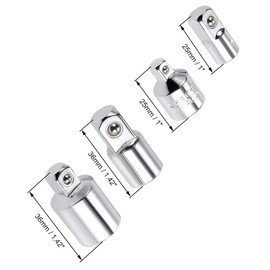 TOP-VIGOR 4-teiliges Steckschlüssel-Adapter- und Reduzierstück-Set, CR-V-Stahl 1/2 auf 3/8, 1/4 auf 3/8 Schlagschrauber-Ratschenschlüssel-Konverter-Kit für Elektrowerkzeuge und Steckschlüssel-Sets