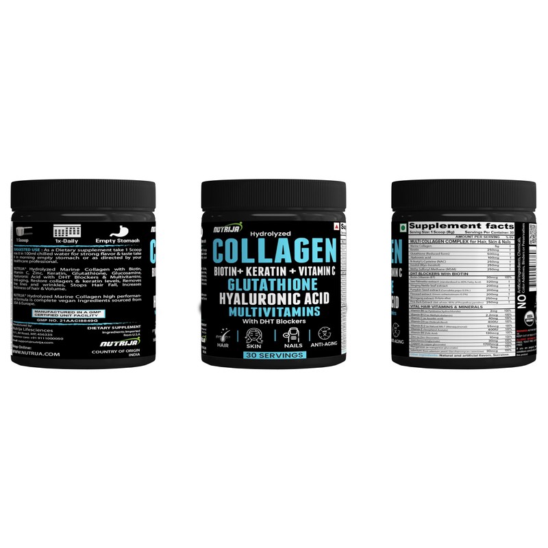 NutriJa NutriJa Collagen Powder with Glutathione, Hyaluronic Acid, Vitamin C,