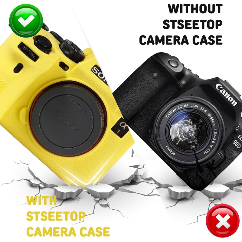 STSEETOP Camera Case for Sony A1 - Protective Silicone DSLR
