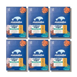 Manatee Gourmet Single Serve Coffee Pods for Keurig K-Cup Brewers, Caribbean Delight Flavored Swiss Water Decaf, 72 Count