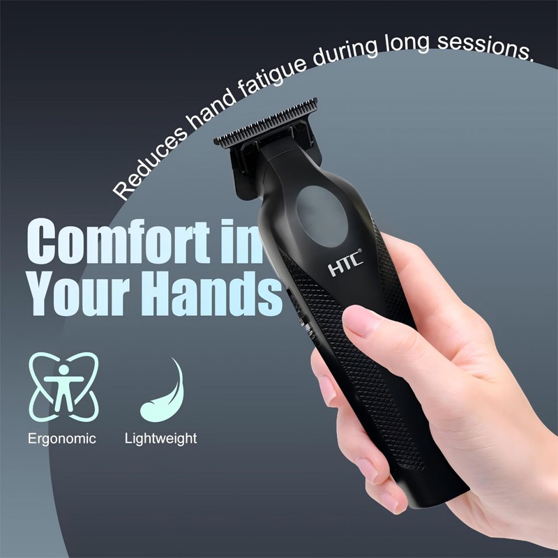 HTC Hair Trimmer with LED Display, Butterfly Wing Design, Precision