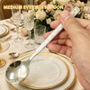3 PCS Stainless Steel Spoon Set, Mirror Metal 10.5" Serving