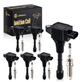 VANBOL Set of 6 Ignition Coil Pack UF550 & Iridium Spark Plug Compatible with Nissan Altima 2007-2018 Murano 2009-2023 Maxima Pathfinder Quest 350Z Infiniti QX60 FX35 Q50 Q70 EX35 FX35 G25 G35 V6 3.5L