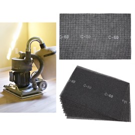HUAALIUCHE 12"x18" 60 Grit Sanding Screen Sheets (10-Pack) – Professional Silicon Carbide Mesh for Hardwood Floor Screening, Drywall Sanding, and Aggressive Finish Removal – Reusable & Clog-Resistant
