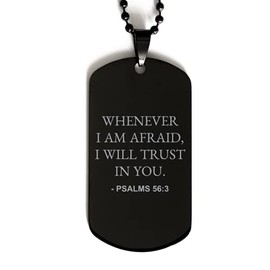 Mother's Day Inspirational Gifts, Unique Dog Tag Necklace for Men Women, Trust in God Gifts from Family