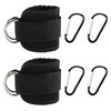 ECOMAID 2Pcs Ankle Straps for Cable Machine, Adjustable Double D-Ring
