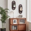 SweetSage Boho Decor Wall Floating Shelves with Arched Wood Design,