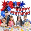 Spider Theme Happy Birthday Banner, Superhero Party Decorations, Foil Letters