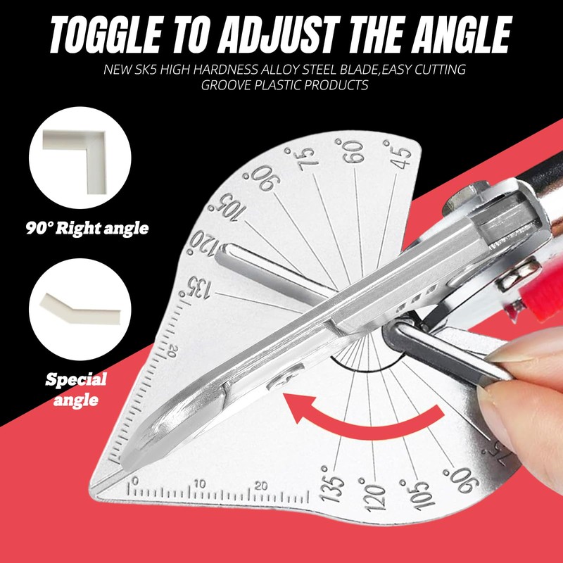 Miter Shear & Cutting Tool - 45-135° Adjustable Angle with