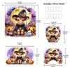 Wollmix Halloween 4 Pcs Bathroom Shower Curtain Sets Decorations with