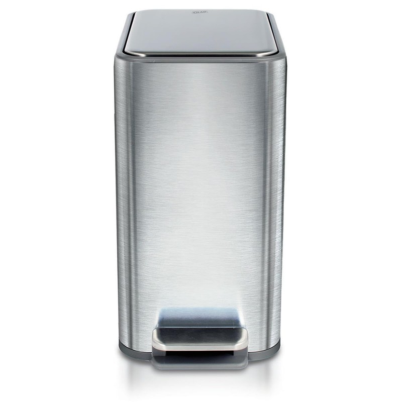 Glad Slim Bathroom Trash Can - Small Garbage Pail with