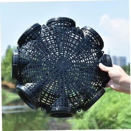 Kisangel Yellow EEL and Shrimp Cage Lobster Shrimp Cage Fishing Bait Case Shrimp Cast Net Blue Fishnets Collapsible Fishing Net Folding Fishing Net Traps for Blue Crabs EEL Catcher Crab Net